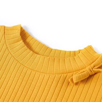 Kindershirt met lange mouwen 104 okerkleurig 3