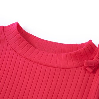 Kindershirt met lange mouwen 128 felroze 3