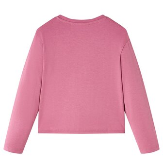 Kindershirt met lange mouwen 128 frambooskleurig 2