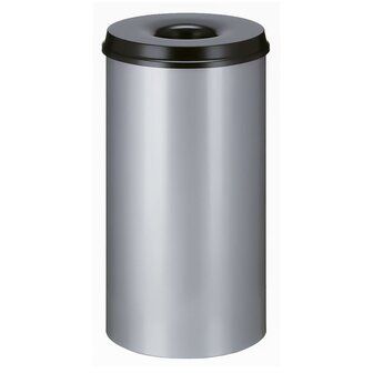 V-Part Prullenbak zelfdovend 50 L zilverkleurig en zwart 1