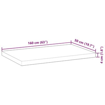 Bureaublad met olieafwerking 160x50x4 cm massief acaciahout 8