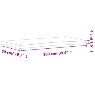 Bureaublad 100x(45-50)x4 cm massief beukenhout 8