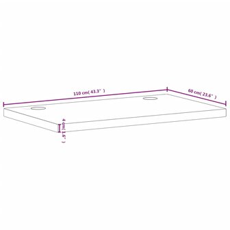 Bureaublad 110x60x4 cm massief beukenhout 7