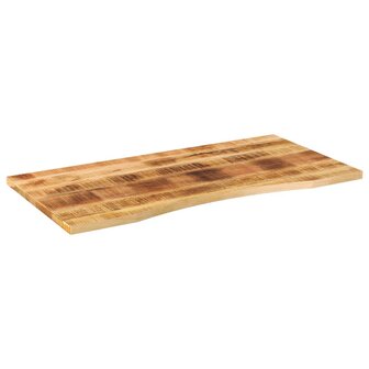 Bureaublad met ronding 110x50x2,5 cm massief ruw mangohout 2