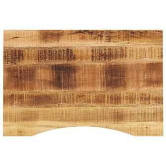 Bureaublad met ronding 100x60x2,5 cm massief ruw mangohout 1