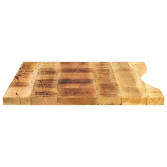 Bureaublad met ronding 100x60x2,5 cm massief ruw mangohout 4