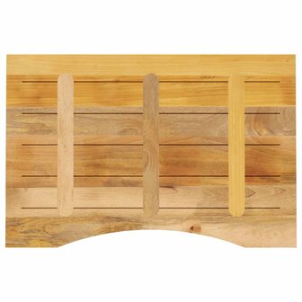 Bureaublad met ronding 100x60x2,5 cm massief ruw mangohout 5