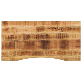 Bureaublad met ronding 120x60x2,5 cm massief ruw mangohout 1
