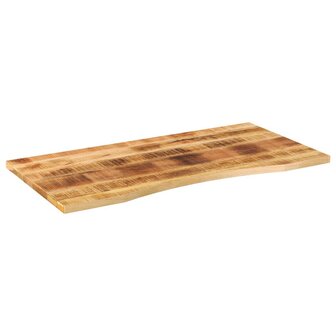 Bureaublad met ronding 120x60x2,5 cm massief ruw mangohout 2