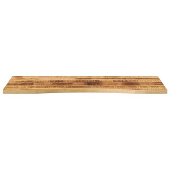 Bureaublad met ronding 120x60x2,5 cm massief ruw mangohout 3