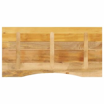 Bureaublad met ronding 120x60x2,5 cm massief ruw mangohout 5