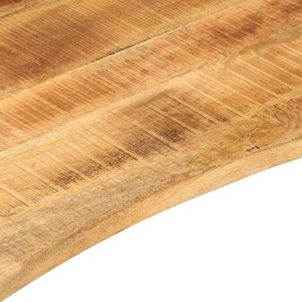 Bureaublad met ronding 120x60x2,5 cm massief ruw mangohout 7