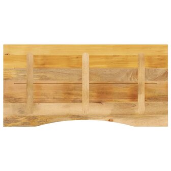 Bureaublad met ronding 140x60x2,5 cm massief ruw mangohout 5