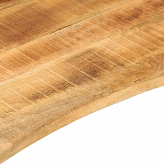 Bureaublad met ronding 140x60x2,5 cm massief ruw mangohout 7