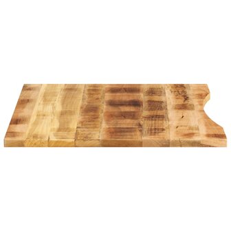 Bureaublad met ronding 100x80x2,5 cm massief ruw mangohout 4