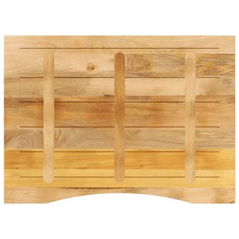 Bureaublad met ronding 100x80x2,5 cm massief ruw mangohout 5