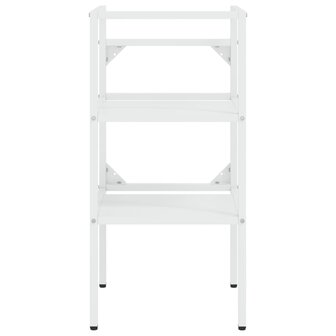 Wastafelframe met inbouwwastafel ijzer wit 4