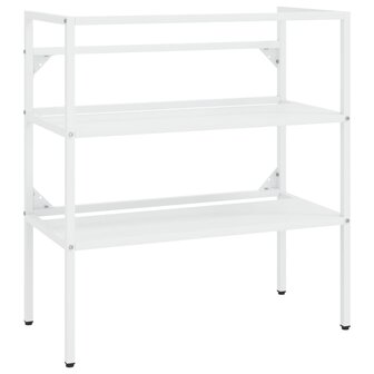 Wastafelframe met inbouwwastafel ijzer wit 3