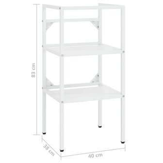 Wastafelframe 40x38x83 cm ijzer wit 7