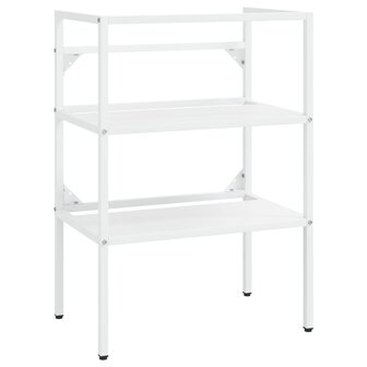Wastafelframe 59x38x83 cm ijzer wit 2