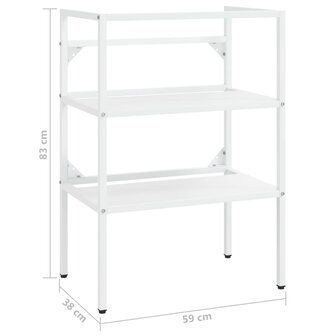 Wastafelframe 59x38x83 cm ijzer wit 7