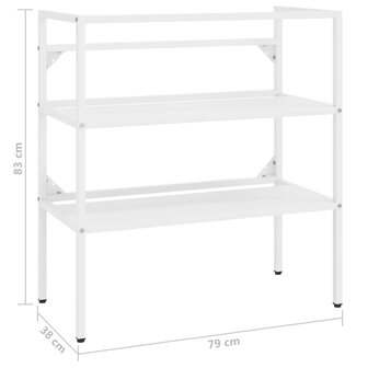 Wastafelframe 79x38x83 cm ijzer wit 7