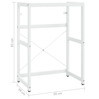 Wastafelframe 59x38x83 cm ijzer wit 7