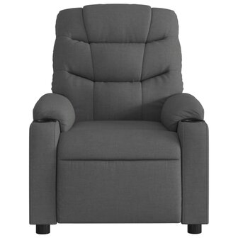 Fauteuil verstelbaar stof donkergrijs 6