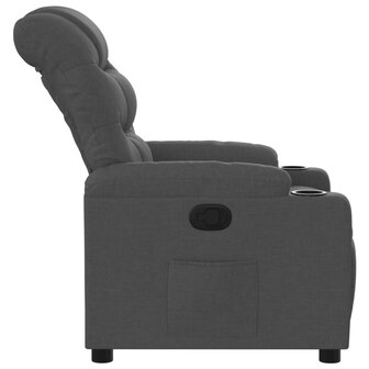Fauteuil verstelbaar stof donkergrijs 7