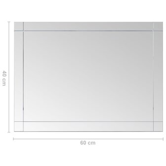 Wandspiegel 60x40 cm glas 6