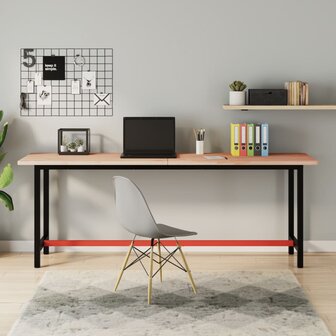Bureaublad 200x55x2,5 cm massief beukenhout 1