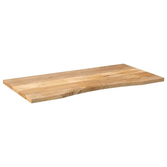 Bureaublad met ronding 120x50x2,5 cm massief ruw mangohout 2