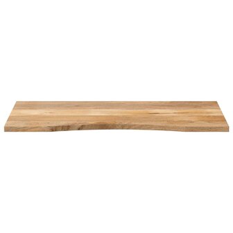 Bureaublad met ronding 120x50x2,5 cm massief ruw mangohout 3