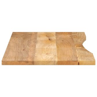 Bureaublad met ronding 120x50x2,5 cm massief ruw mangohout 4