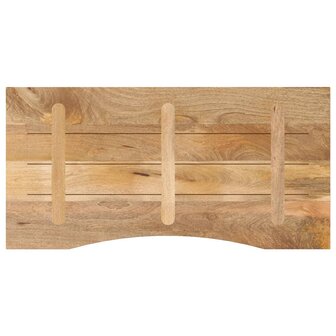 Bureaublad met ronding 120x50x2,5 cm massief ruw mangohout 5