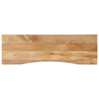 Bureaublad met ronding 160x50x2,5 cm massief ruw mangohout 1