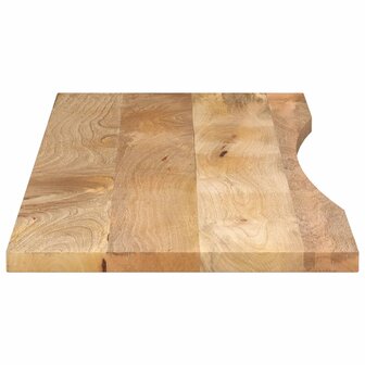 Bureaublad met ronding 160x50x2,5 cm massief ruw mangohout 4