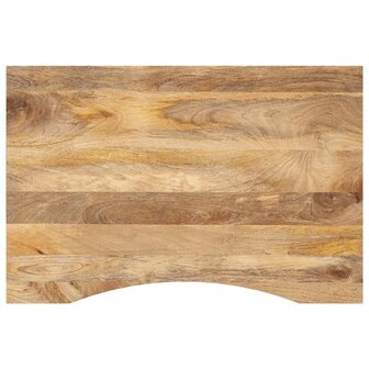 Bureaublad met ronding 100x60x2,5 cm massief ruw mangohout 1
