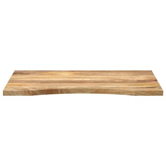 Bureaublad met ronding 100x60x2,5 cm massief ruw mangohout 3