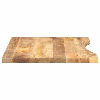 Bureaublad met ronding 100x60x2,5 cm massief ruw mangohout 4
