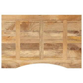 Bureaublad met ronding 100x60x2,5 cm massief ruw mangohout 5