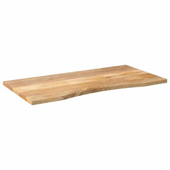 Bureaublad met ronding 120x60x2,5 cm massief ruw mangohout 2