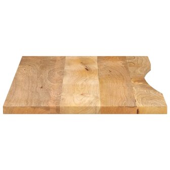 Bureaublad met ronding 120x60x2,5 cm massief ruw mangohout 4