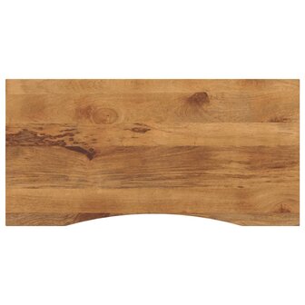 Bureaublad met ronding 140x50x2,5 cm massief ruw mangohout 1