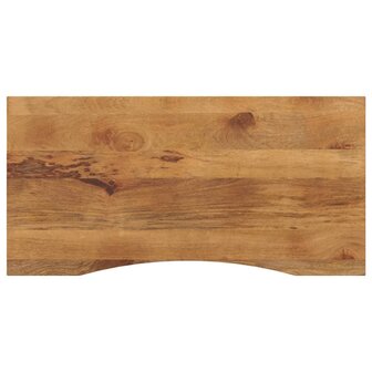 Bureaublad met ronding 110x60x2,5 cm massief ruw mangohout 1