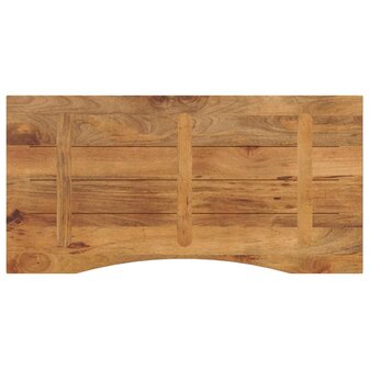 Bureaublad met ronding 110x60x2,5 cm massief ruw mangohout 5
