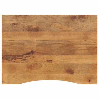 Bureaublad met ronding 100x80x2,5 cm massief ruw mangohout 1