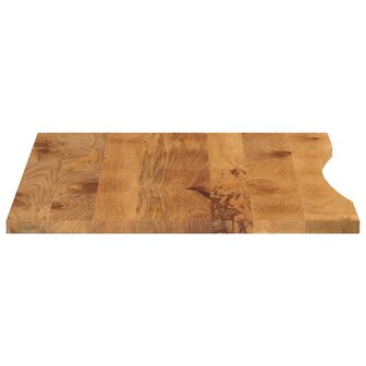 Bureaublad met ronding 100x80x2,5 cm massief ruw mangohout 4