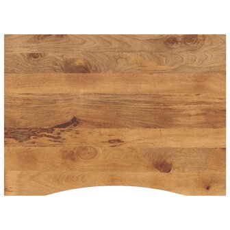 Bureaublad met ronding 110x80x2,5 cm massief ruw mangohout 1