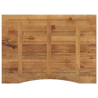Bureaublad met ronding 110x80x2,5 cm massief ruw mangohout 5